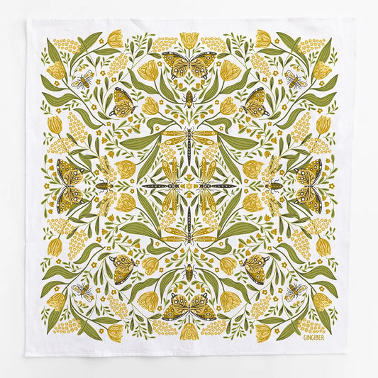 Golden Garden Tea Towel