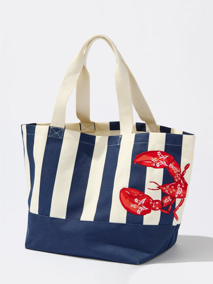 Lobster Striped Tote