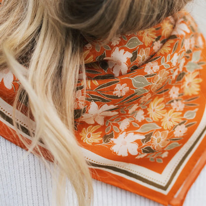 100% Silk Bandana Scarf
