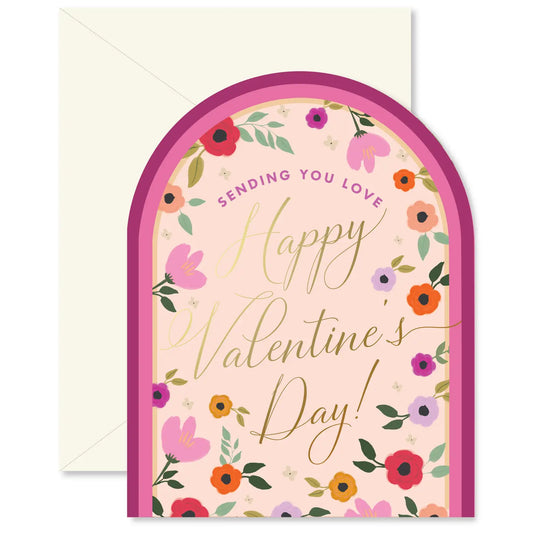 Valentine's Day Floral Arch Card