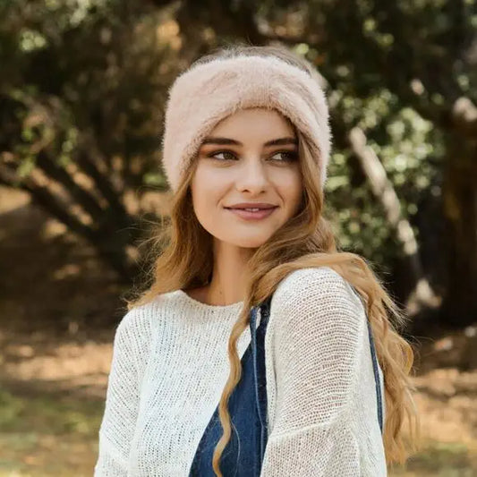 Faux Mohair Bow Headband