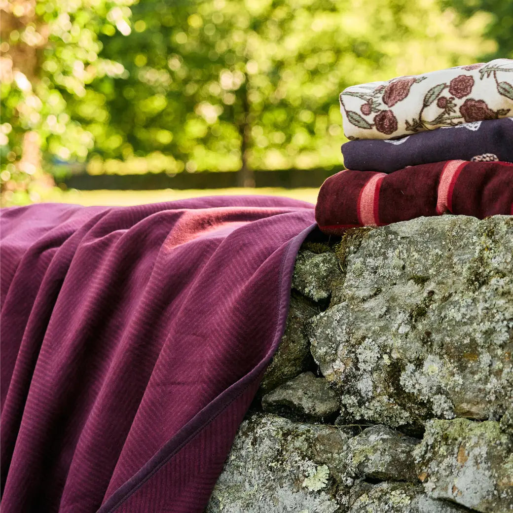 ChappyWrap Harborview Herringbone Plum Blanket