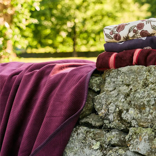 ChappyWrap Harborview Herringbone Plum Blanket