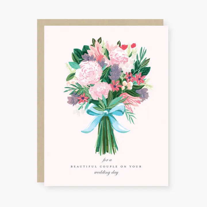 Beautiful Bouquet Wedding Card