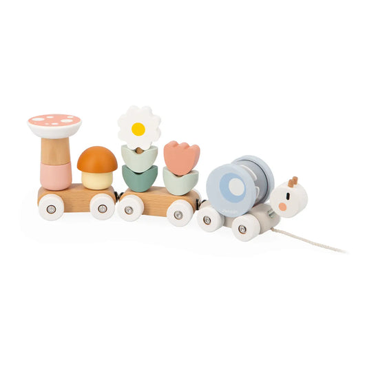 Sweet Cocoon Snail Pull-Along Stacker Train