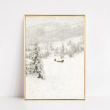 Load image into Gallery viewer, Vintage Snowy Landscape Art Print
