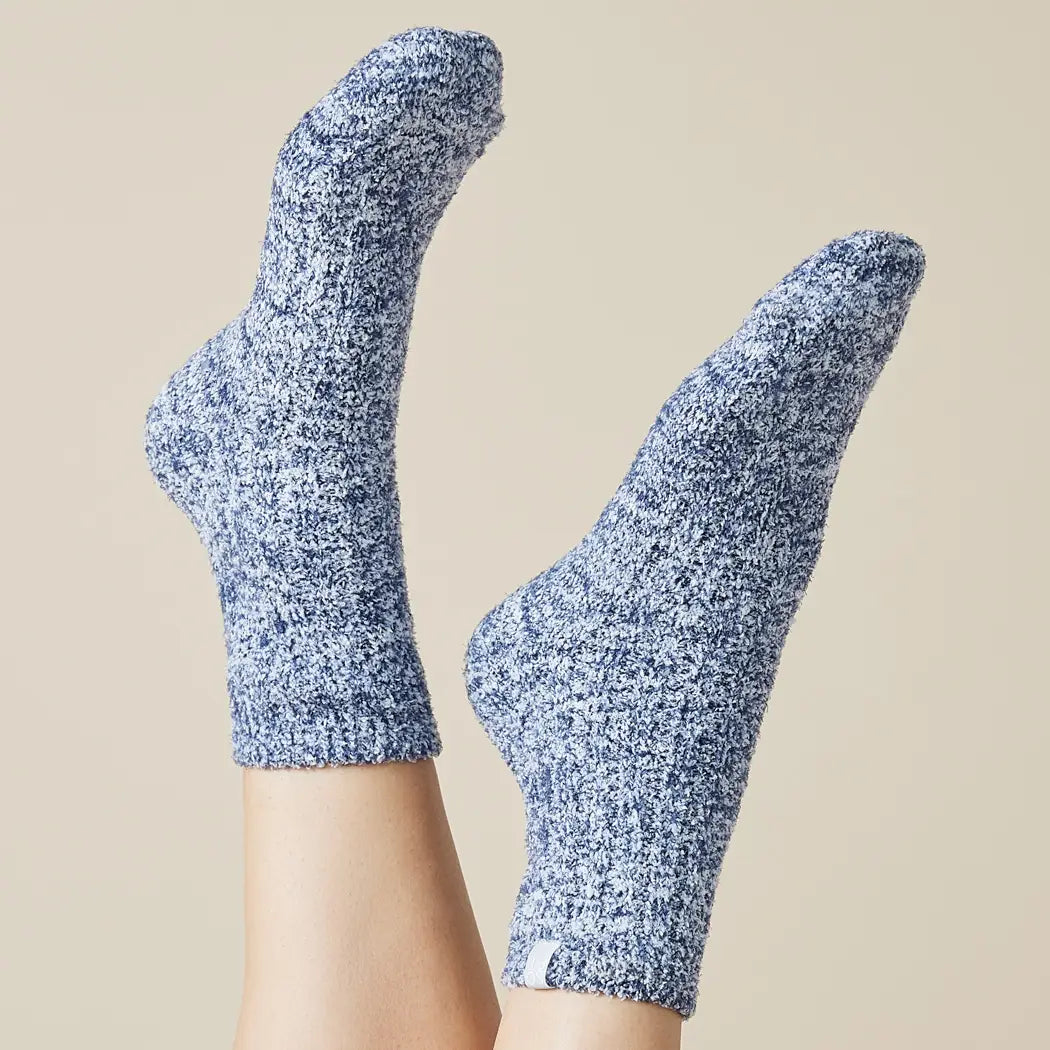 Cozy Marshmallow Crew Socks with Grippers