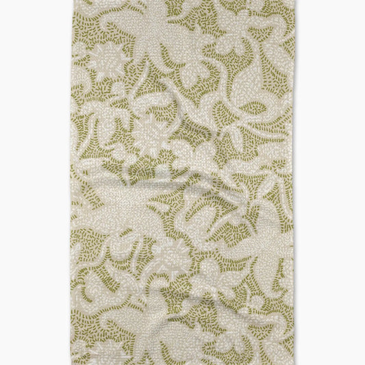 Dotted Floral Garden Tea Towel