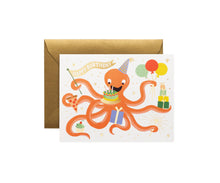 Load image into Gallery viewer, Octopus Birthday Card

