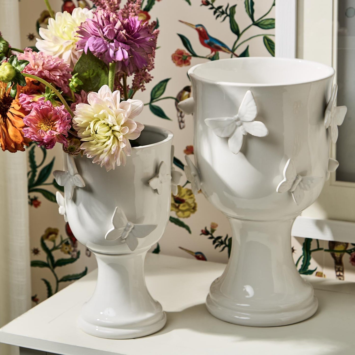 Butterfly Pedestal Cachepots