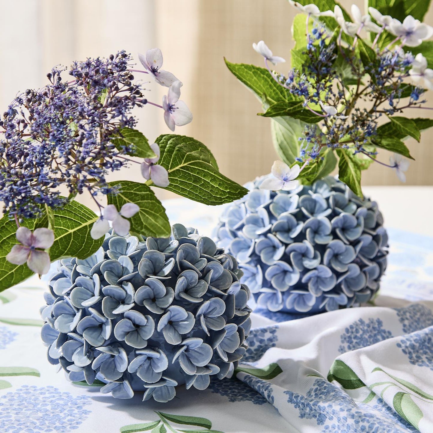 Hydrangea Flower Bud Vase and Taper Holder