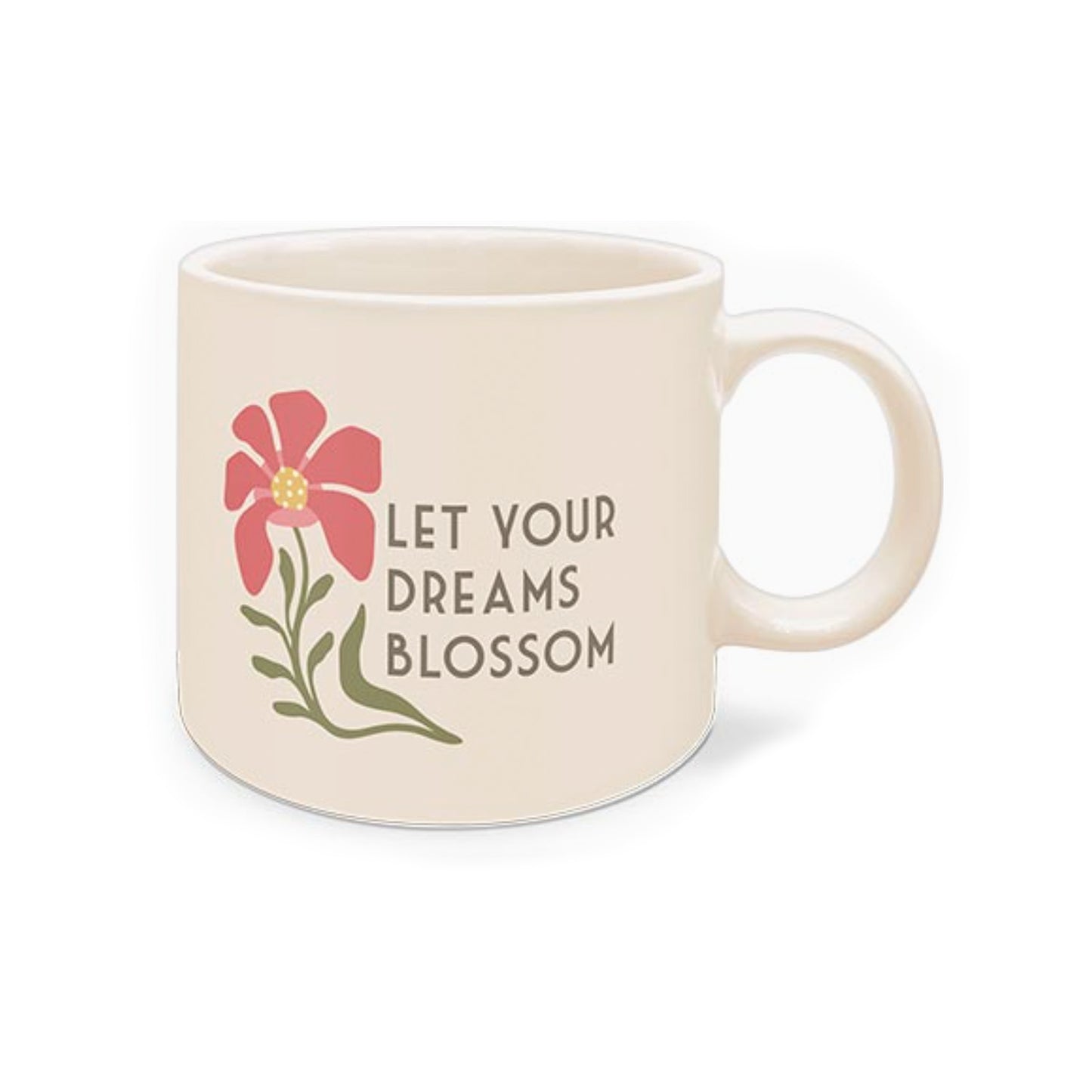 Ceramic Mug Flower Market Camellia Quote