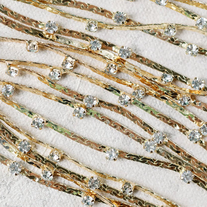 Diamond Dotted Gold Duster Earrings