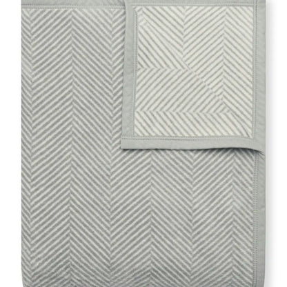ChappyWrap Harborview Herringbone Light Grey Blanket
