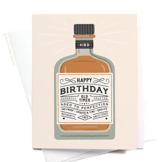 Happy Birthday Whiskey Bottle Card