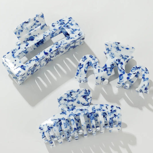 Coastal Blue Large | Assorted Eco-Friendly Claw Clips