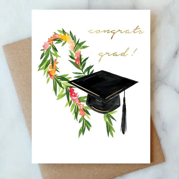 Lei Graduation Congrats Card