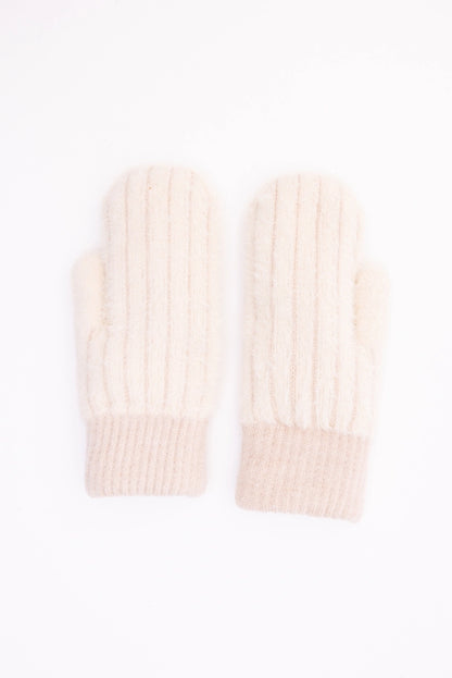 Plush Pastel Fuzzy Winter Mittens