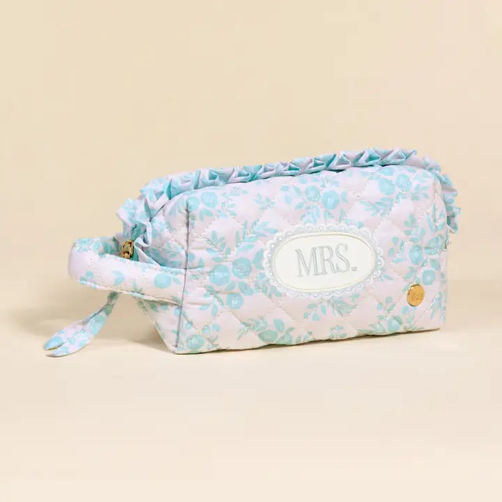 Mrs. Something Blue Quilted Pouch