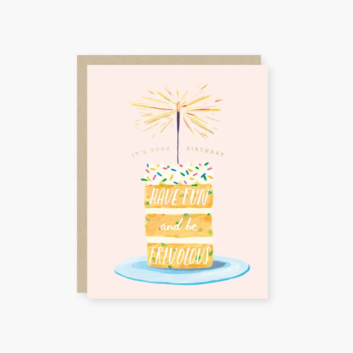 Fun & Frivolous Sparkler Cake Birthday Card
