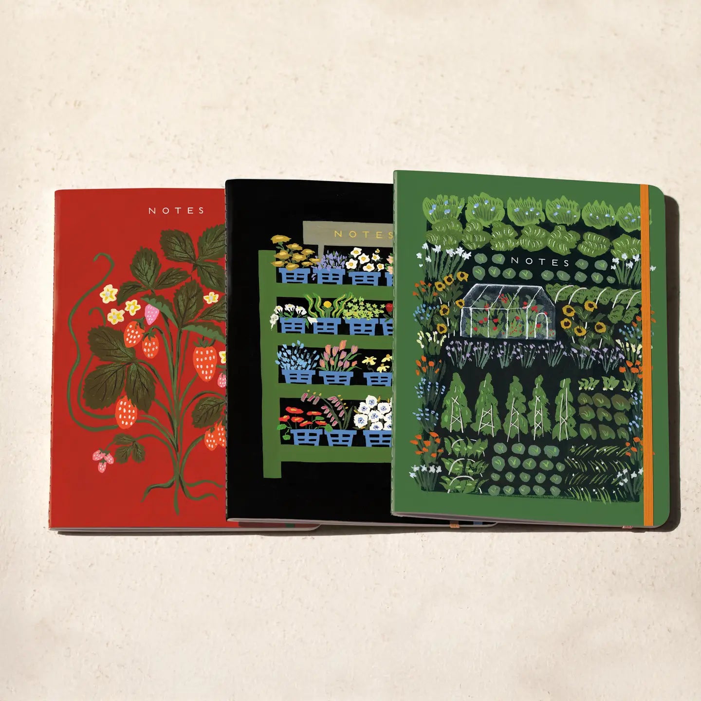 Garden Greenhouse Trio Notebook Set