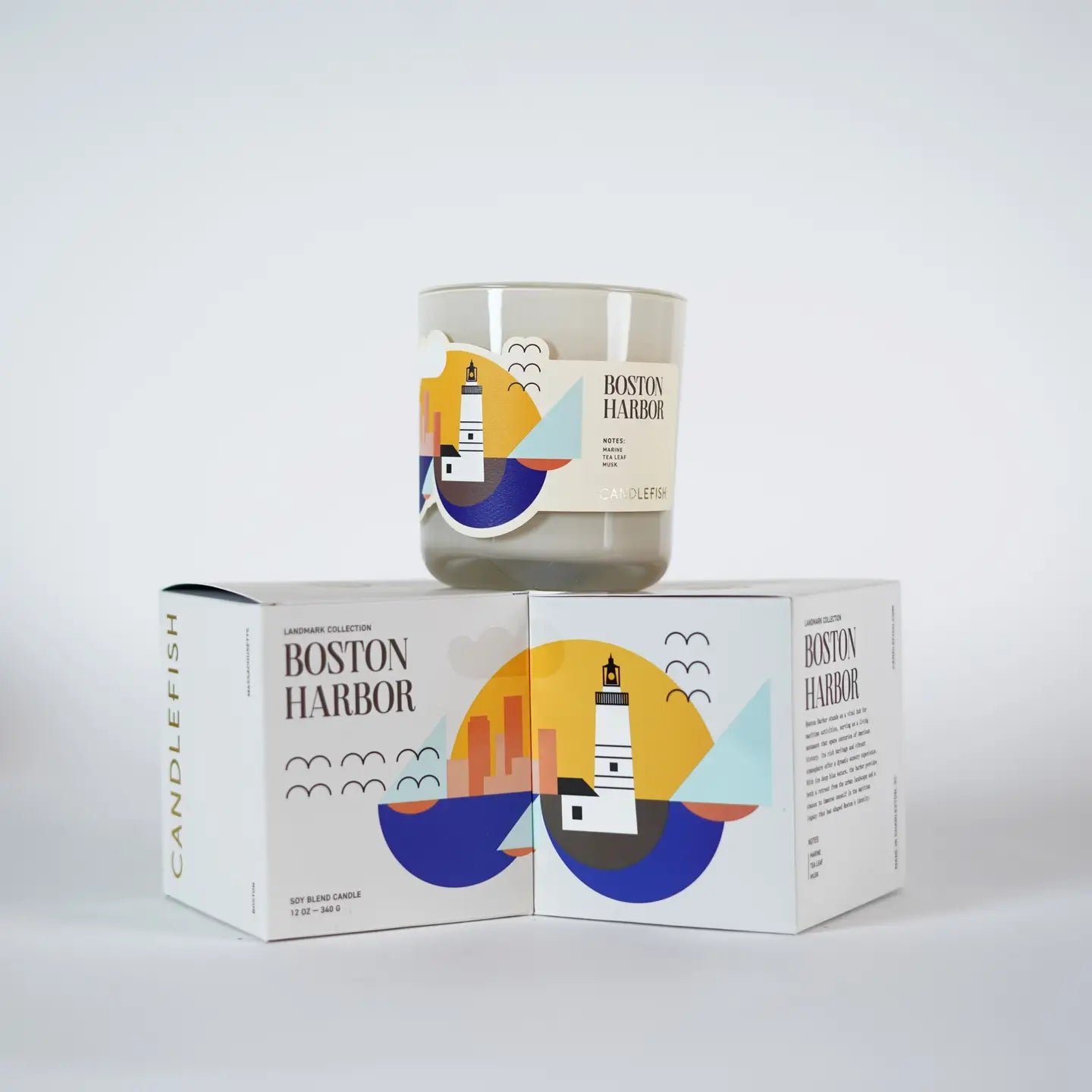 Boston Harbor Landmark Candle