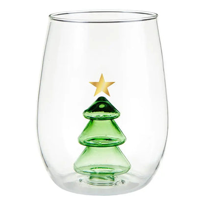 Stemless Wine Glass with Figurine
