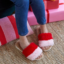 Load image into Gallery viewer, Mora Red &amp; Pink Slippers
