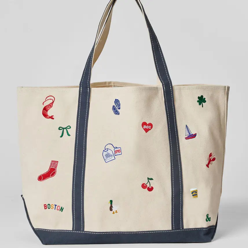 Boston Icons Large Tote Bag