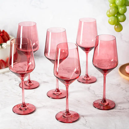 Colored Crystal Wine Glass | Set of 2