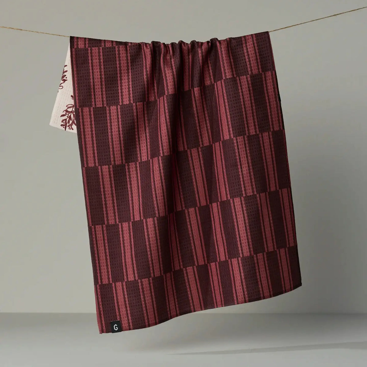 Festive Cranberry Luxe Kitchen Towel