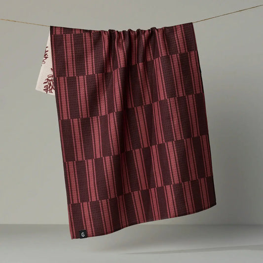 Festive Cranberry Luxe Kitchen Towel
