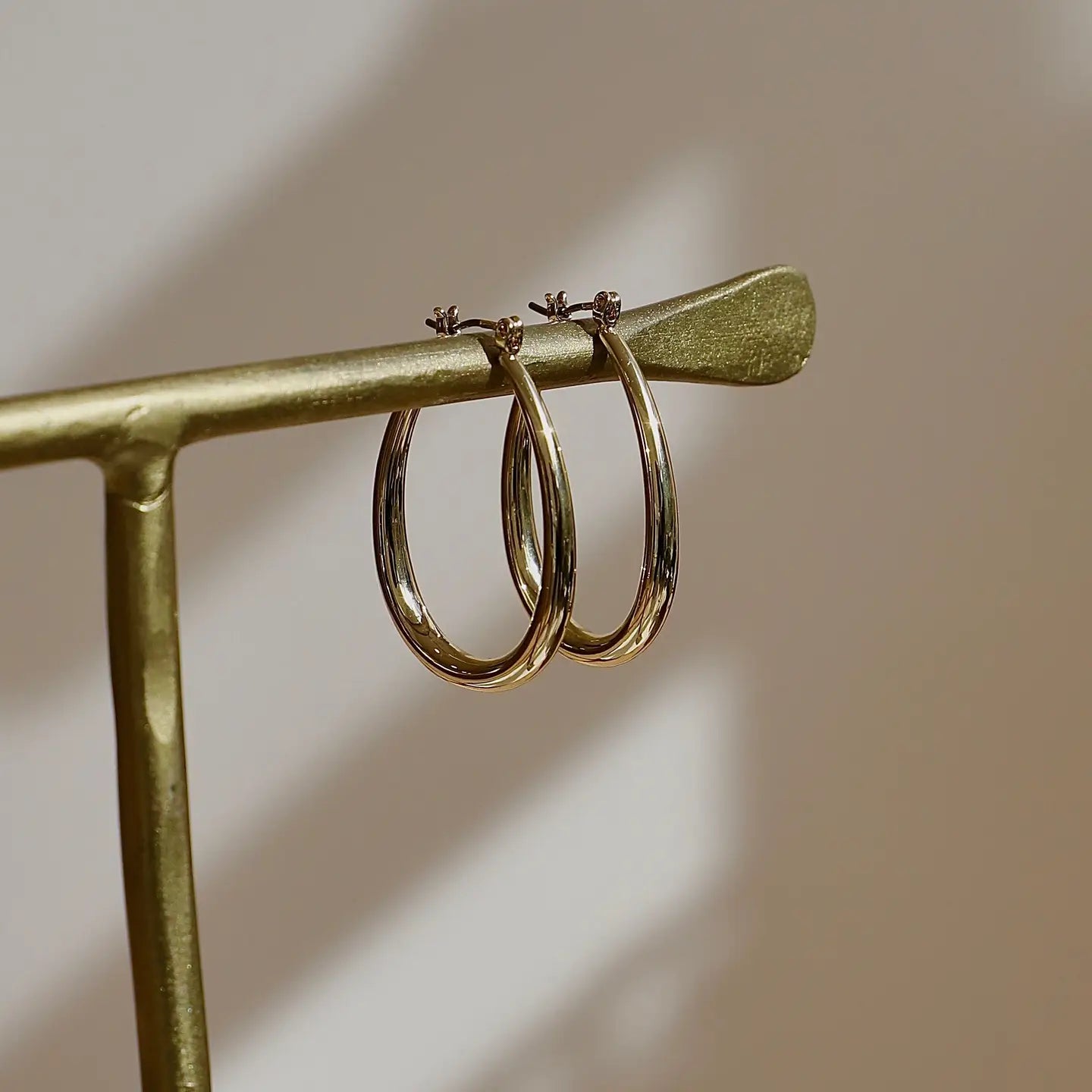 Large Teardrop Hoop Earrings