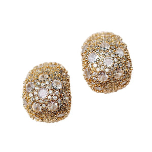 Pave Crystal Gumdrop Earrings