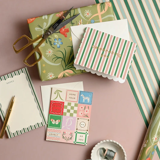 Lovely As You Patchwork Birthday Card