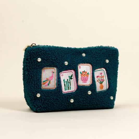 It's Mahj Time Teddy Pouch