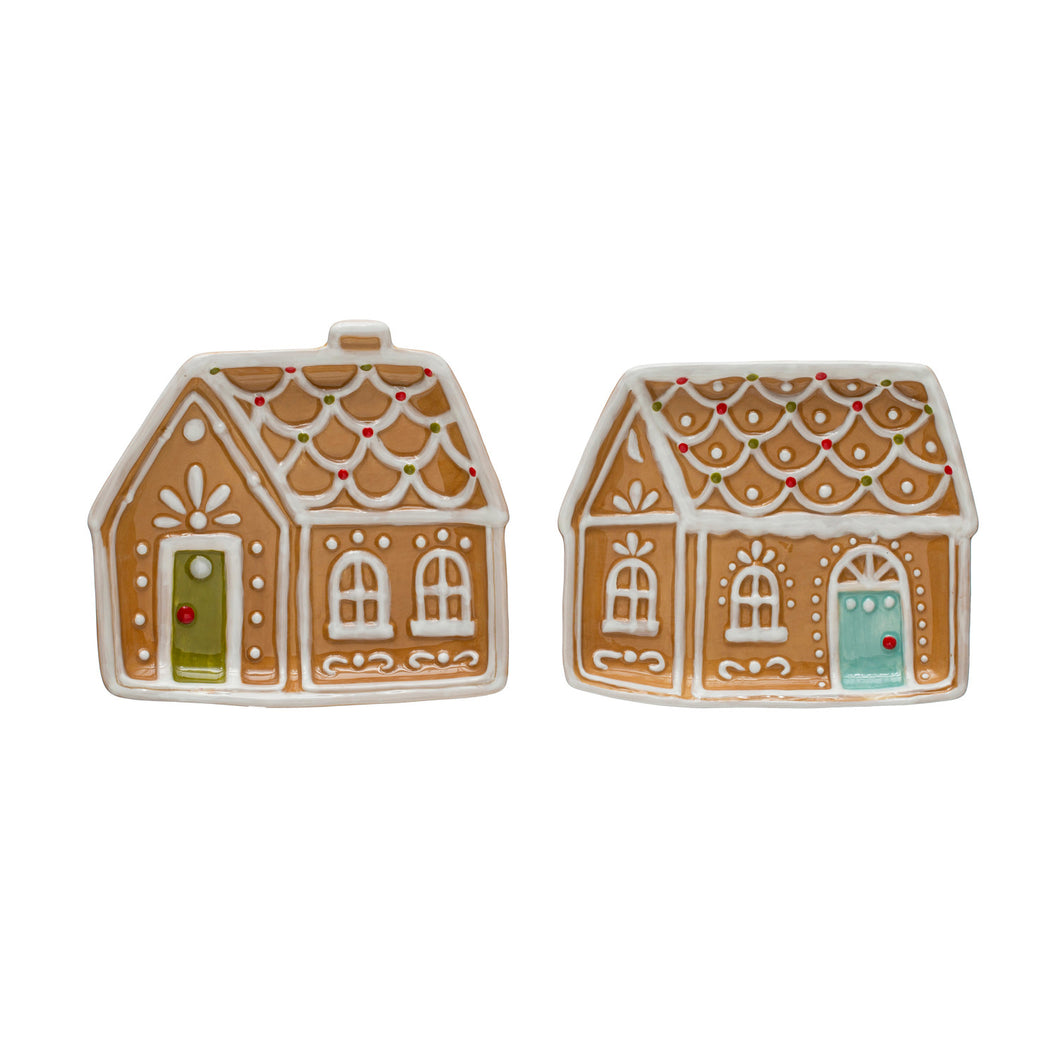 Hand-Painted Gingerbread House Dishes