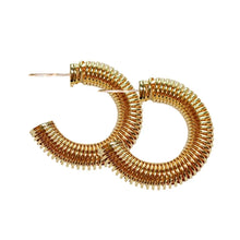 Load image into Gallery viewer, Gold Coil Hoop Earrings
