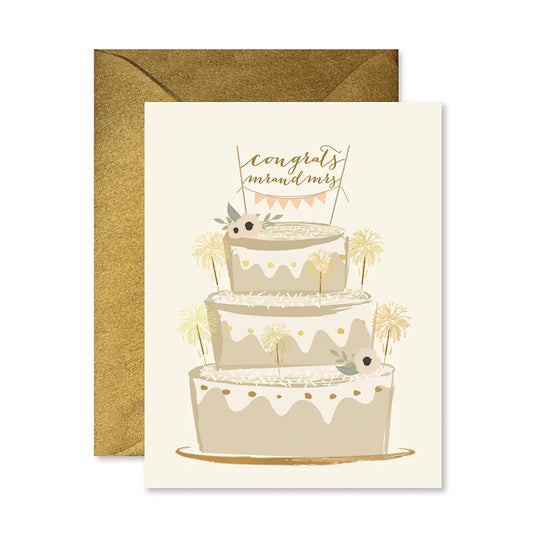 Sparkler Cake Wedding Card