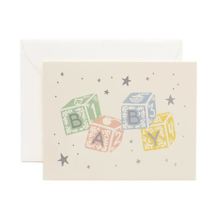 Classic Baby Blocks Card