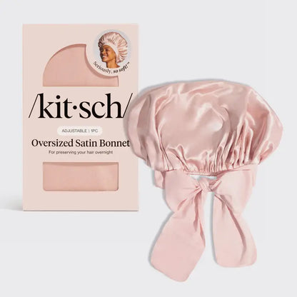 Kitsch Adjustable Oversized Satin Bonnet