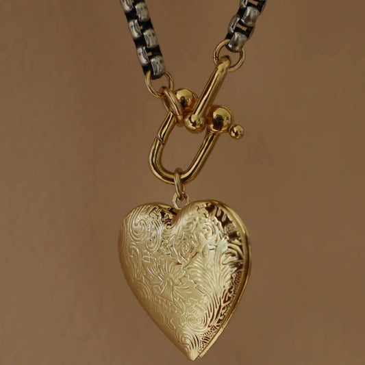 Embossed Heart Locket