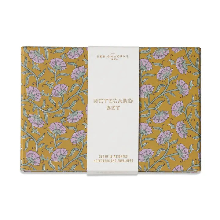 Vintage Floral Notecards - Set of 16