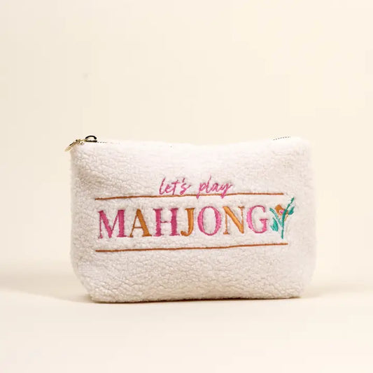 Let's Play Mahjong Teddy Pouch