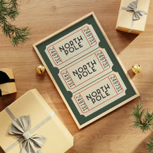 Load image into Gallery viewer, North Pole Ticket Art Print
