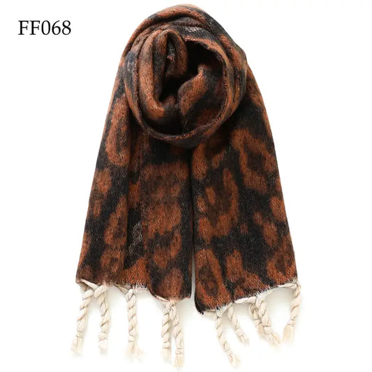 Soft Leopard Brushed Scarf