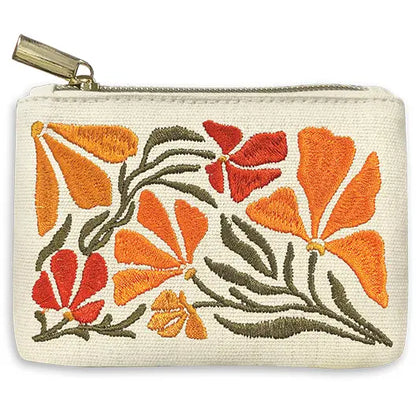 Flower Market Embroidered Coin Pouch