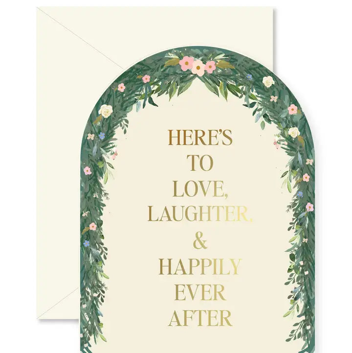 Wedding Floral Arch Die-Cut Card