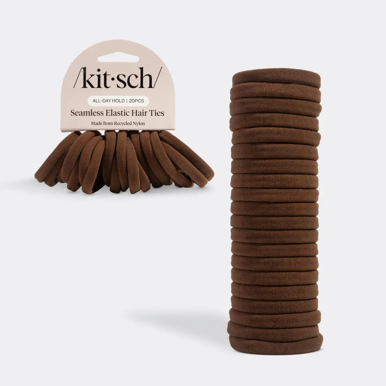 Recycled Seamless Hair Elastics 20pc Set