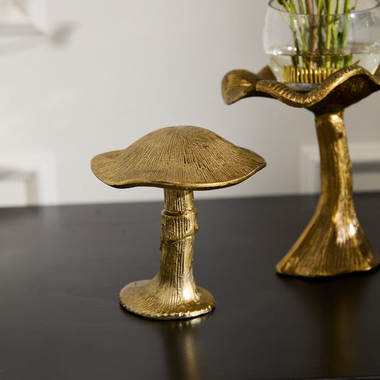 Gold Mushroom Figurine